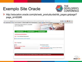 Globalcode – Open4education
Exemplo Site Oracle
http://education.oracle.com/pls/web_prod-plq-dad/db_pages.getpage?
page_id=632#5
 