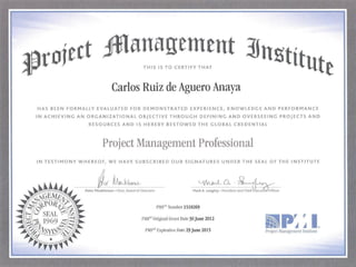 Certificación Project Management Professional