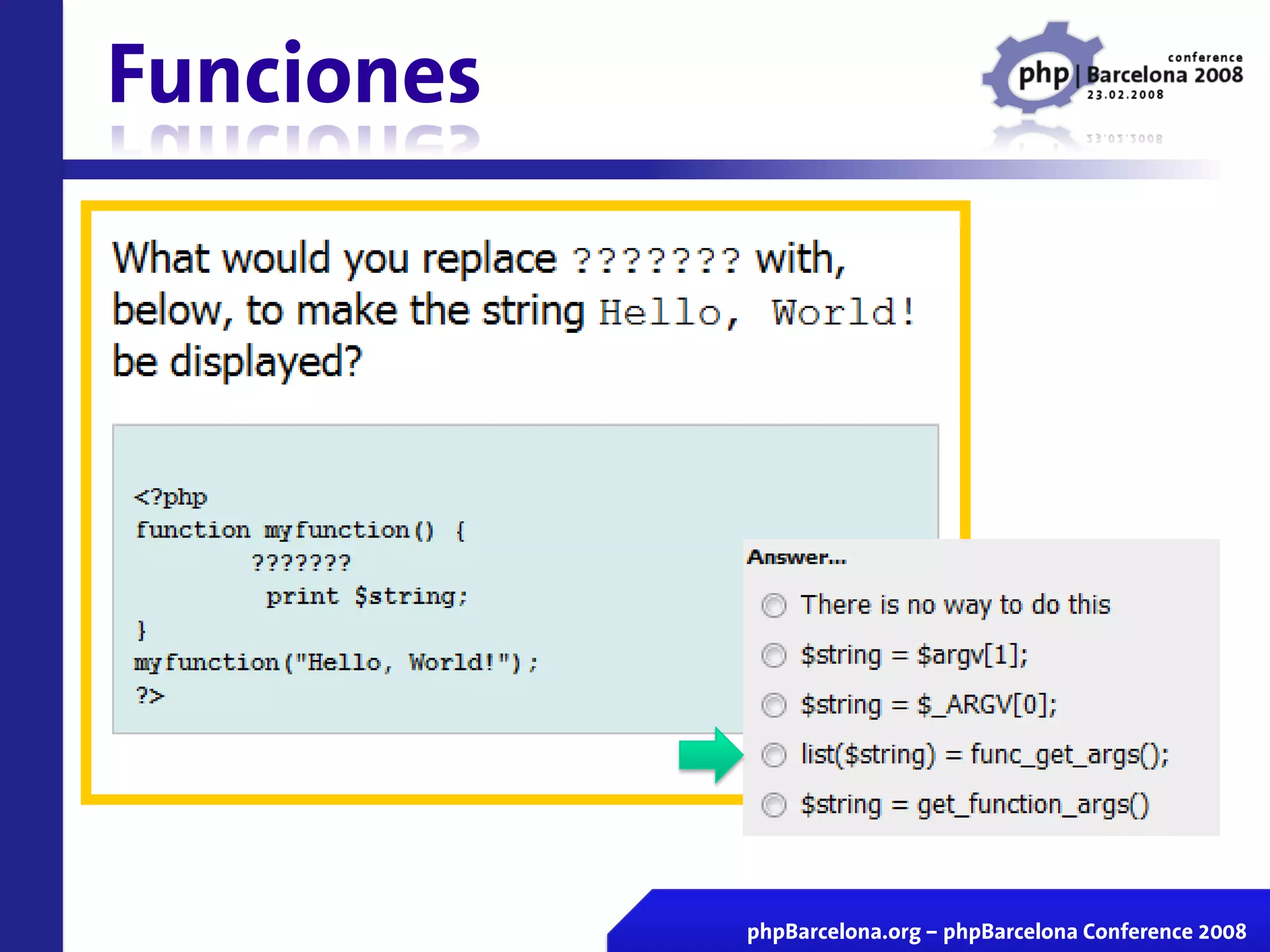 Certificacion Zend En Vivo Php Barcelona 2008