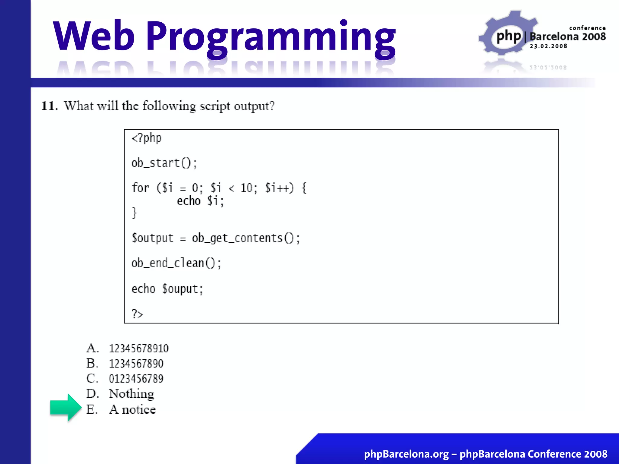 Certificacion Zend En Vivo Php Barcelona 2008