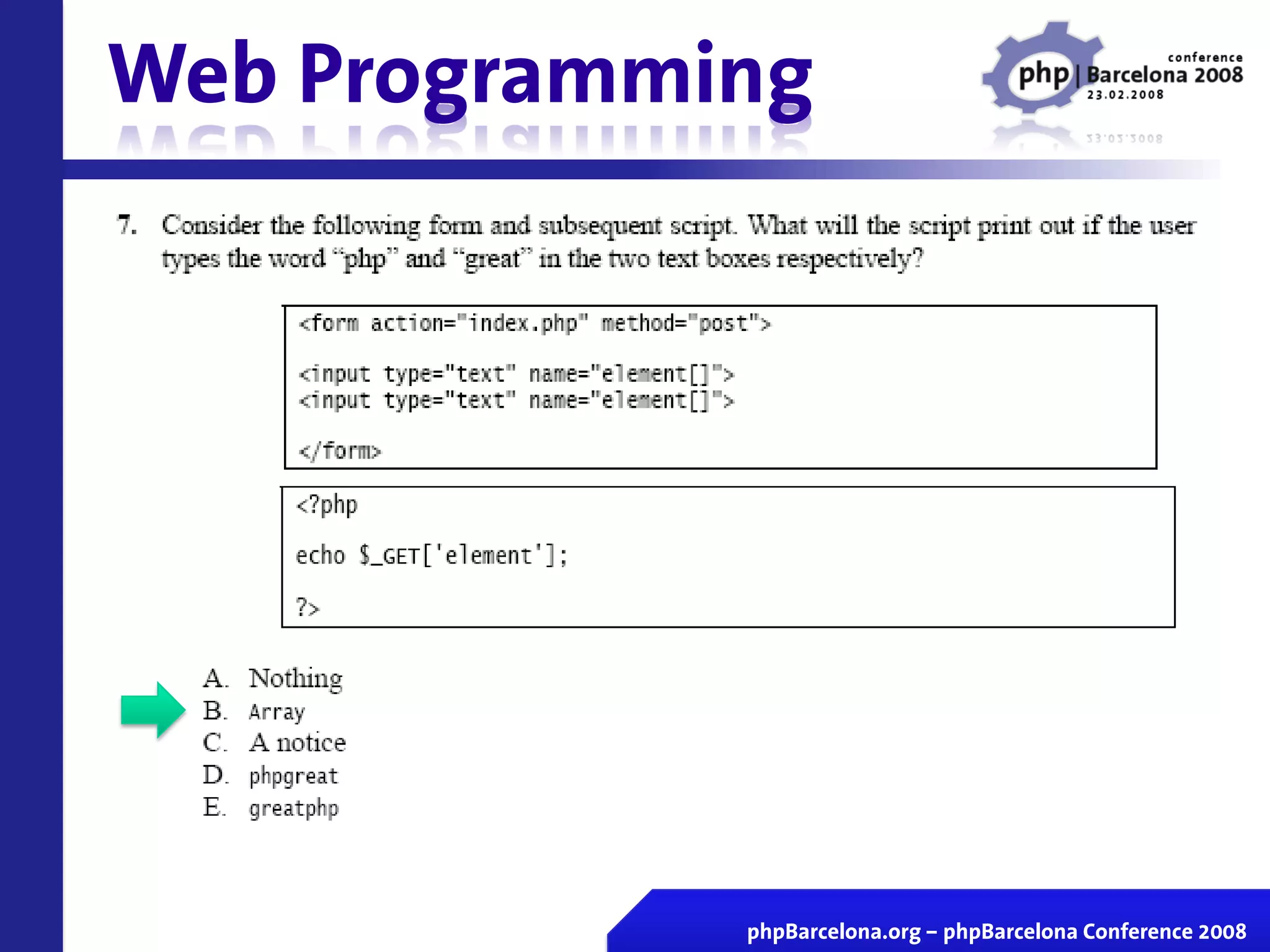 Certificacion Zend En Vivo Php Barcelona 2008