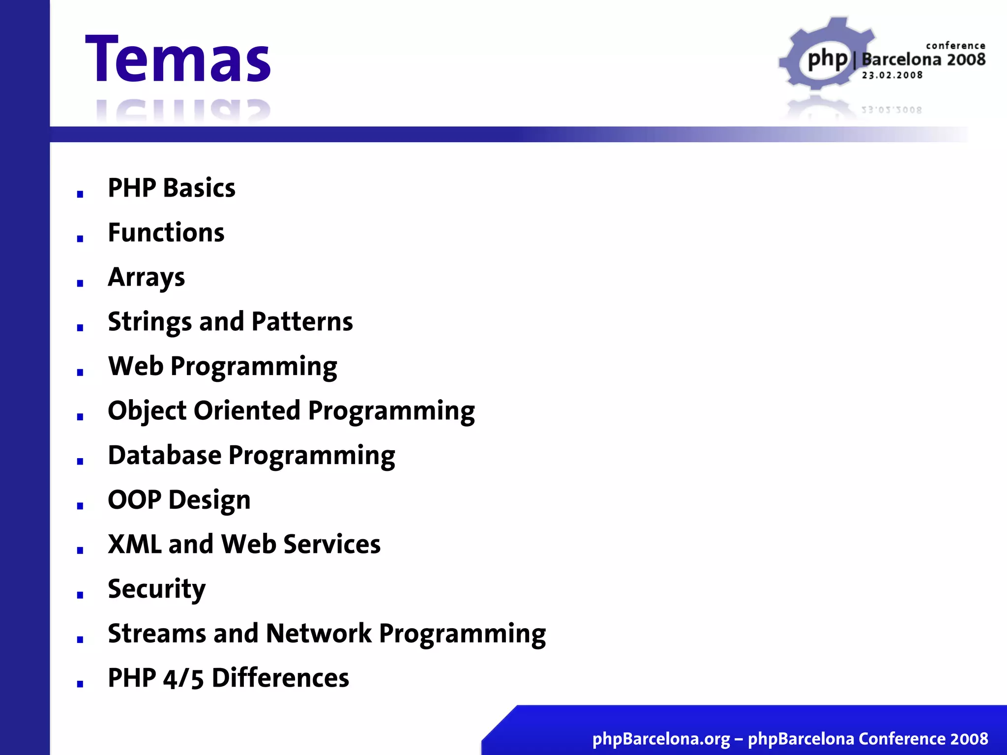 Certificacion Zend En Vivo Php Barcelona 2008