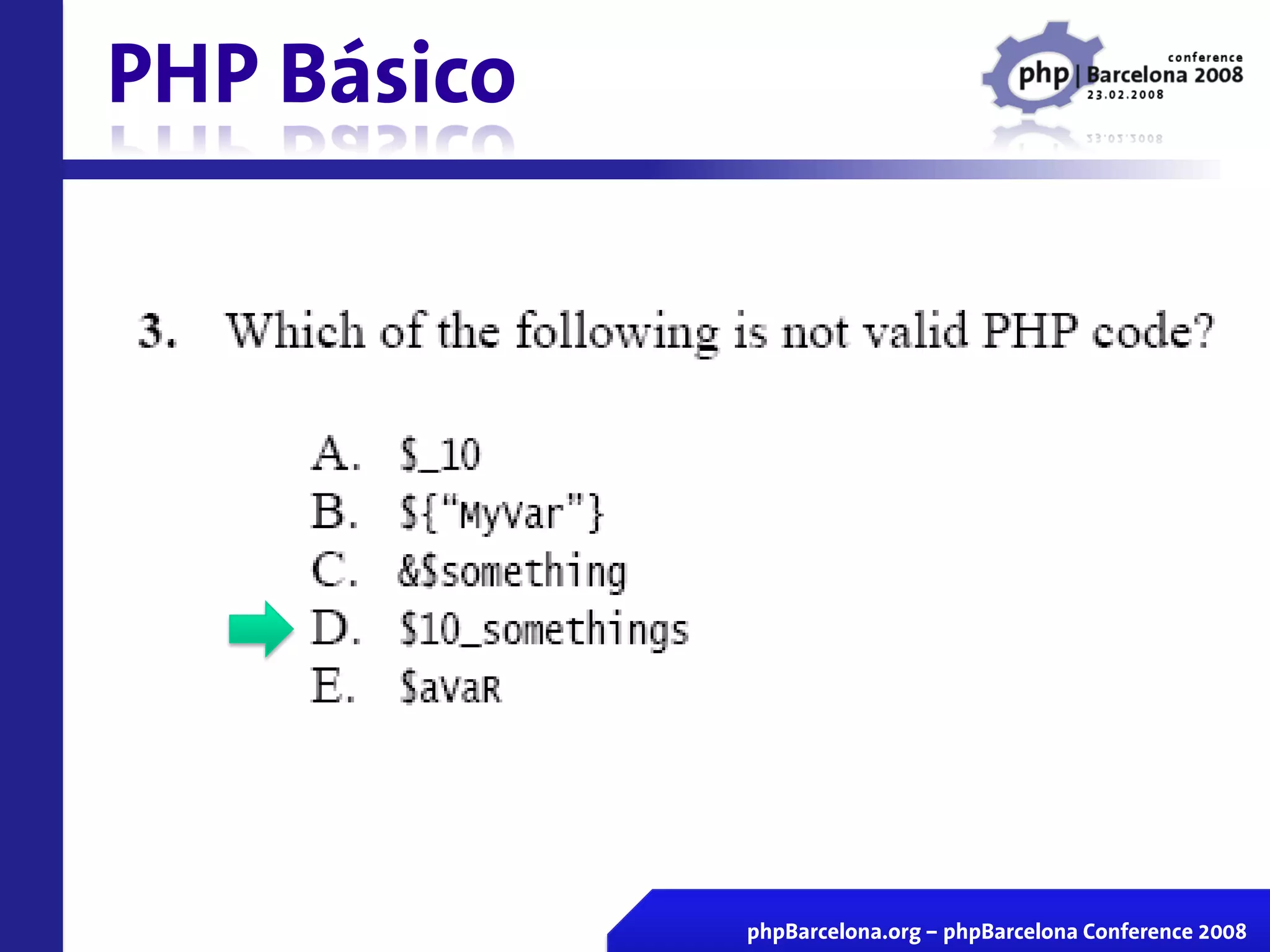 Certificacion Zend En Vivo Php Barcelona 2008