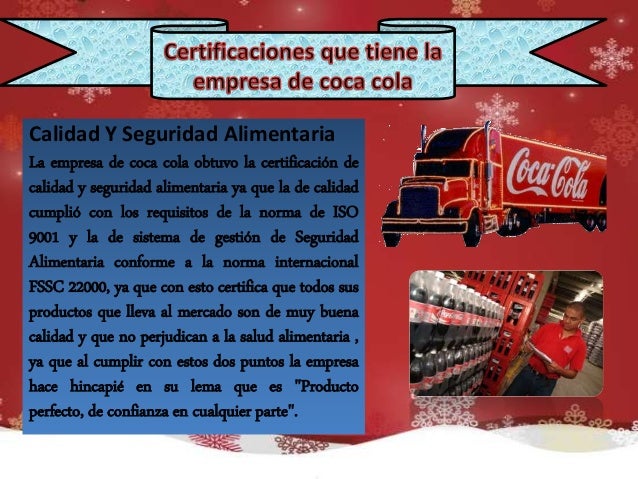 Certificaciones de coca- cola