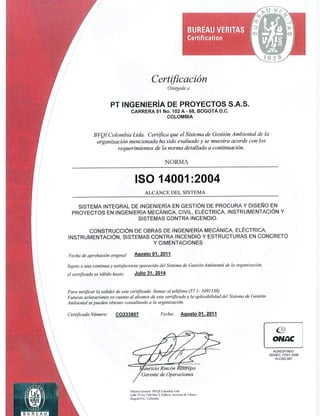 Certificacion iso 14001 2004