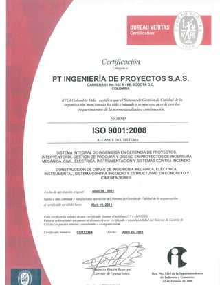 Certificacion iso9001