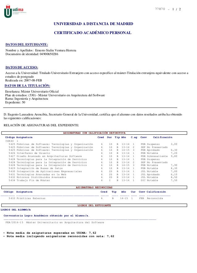 Certificacion udima