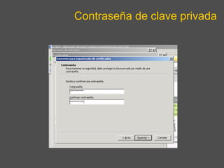 Contraseña de clave privada 