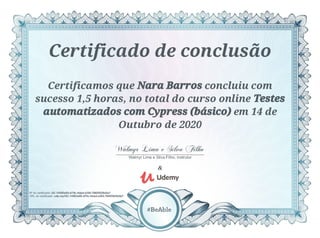 Certificado - Cypress