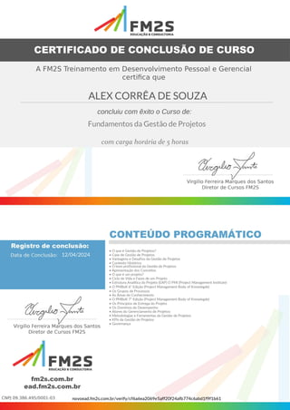 Certificado - FM2S - Alex Corrêa de Souza - Fundamentos da Gestão de Projetos.pdf