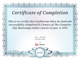 Certificado   sql bootcamp