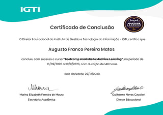 Bootcamp - Analista de Machine Learning | PDF