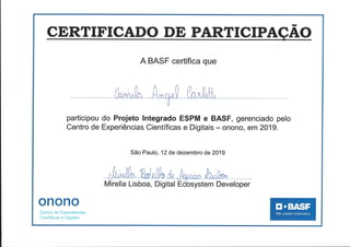 Certificado BASF Dez/2019