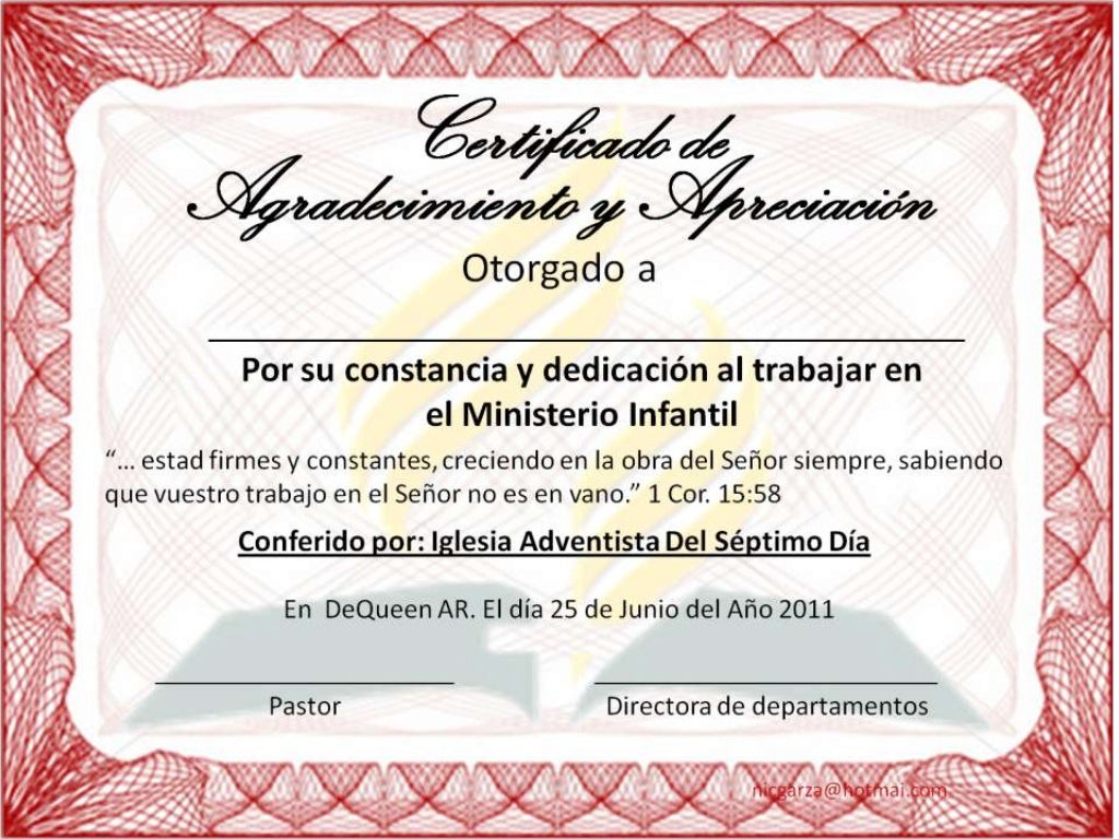 Certificado de agradecimiento 3