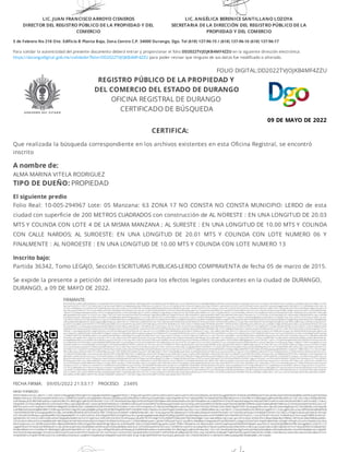 Certificado de Búsqueda