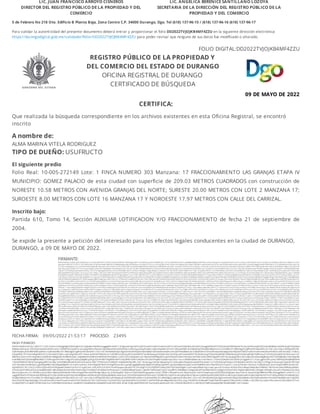 Certificado de Búsqueda
