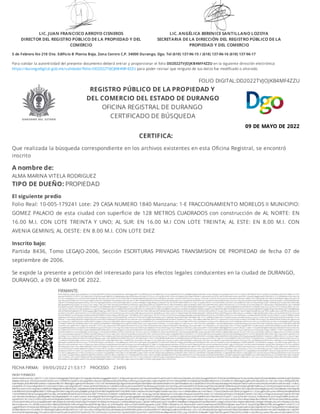 Certificado de Búsqueda