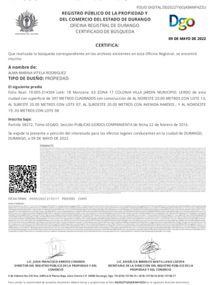 Certificado de Búsqueda