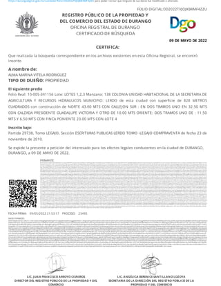 Certificado de Búsqueda