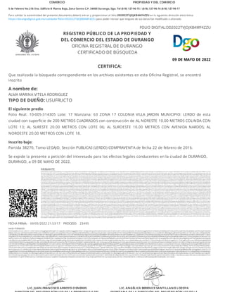 Certificado de Búsqueda