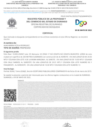 Certificado de Búsqueda