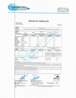 Certificado de calibracion 2