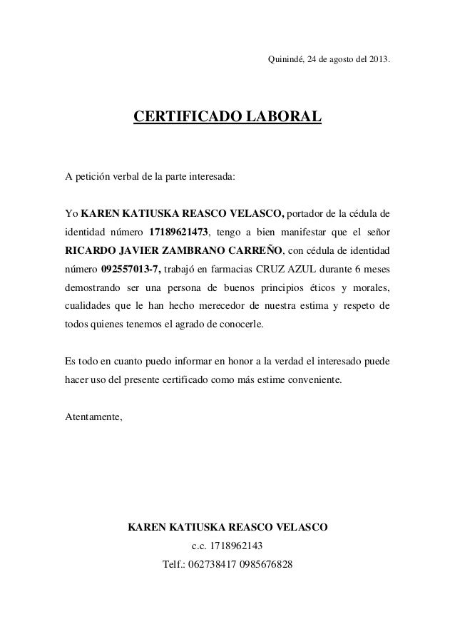 Carta De Trabajo A Empleada Domestica  New Sample y