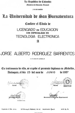 Certificado de licenciatura