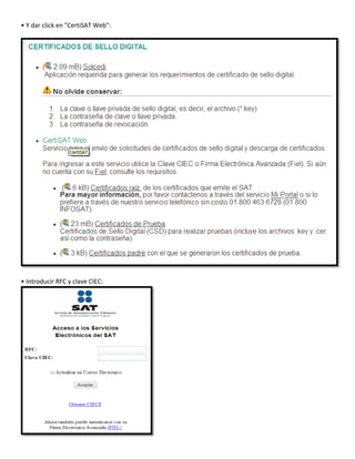 Como obtener el Certificado de sello digital del SAT para emitir CFDI ...