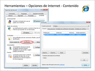 Herramientas – Opciones de Internet - Contenido 