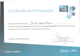 Certificado educaparty 2012