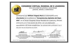 Certificado elearning 2014 