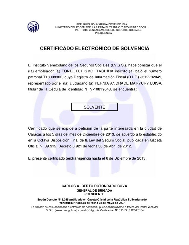 Certificado electrónicodesolvencia