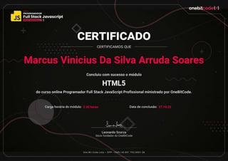 Certificado HTML5