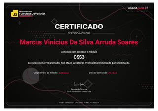Certificado CSS
