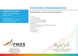 Fundamentos da Excelência Operacional - FM2S