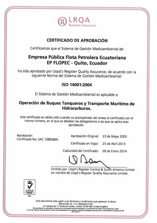 Certificado iso 14001 ep flopec (e)