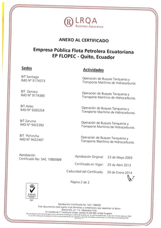 Certificado iso 9001 ep flopec (e) 