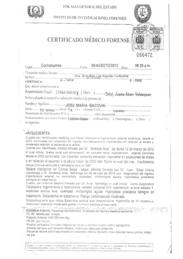Certificado medico bolivia descargar