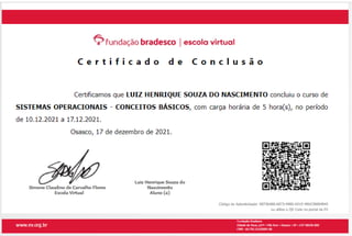 Certificado de Sistemas Operacionais