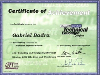 Gabriel Badra Courses