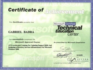 Gabriel Badra Courses