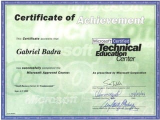 Gabriel Badra Courses