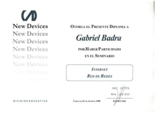 Gabriel Badra Courses