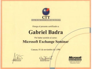 Gabriel Badra Courses