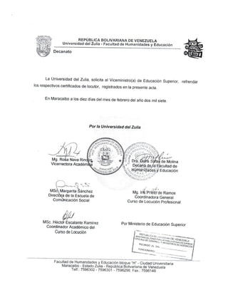 Certificados Locutor Acta 13