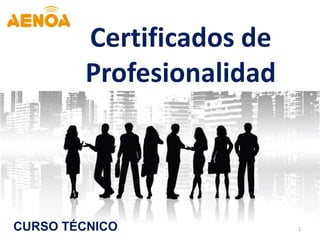 1
Certificados de
Profesionalidad
CURSO TÉCNICO
 