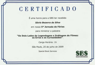 Certificados sávio
