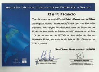 Certificados sávio