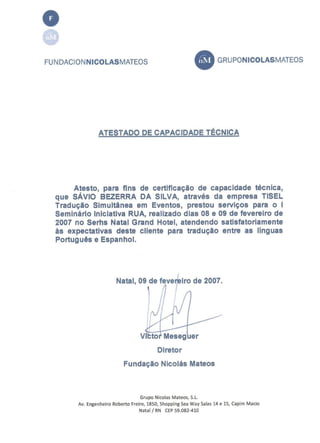 Certificados sávio